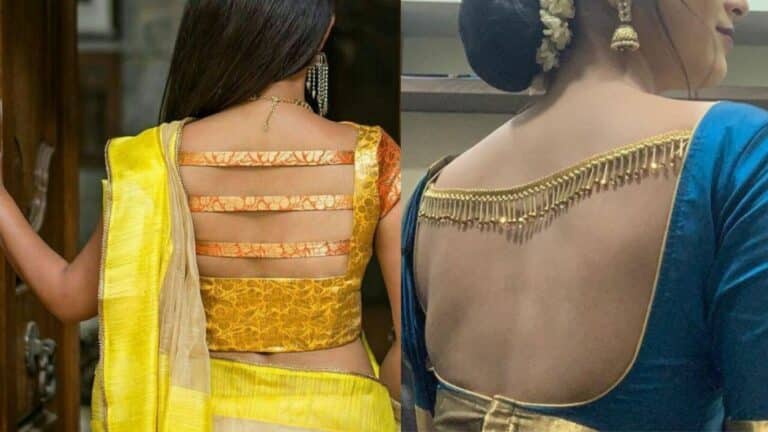 Saree blouse back design