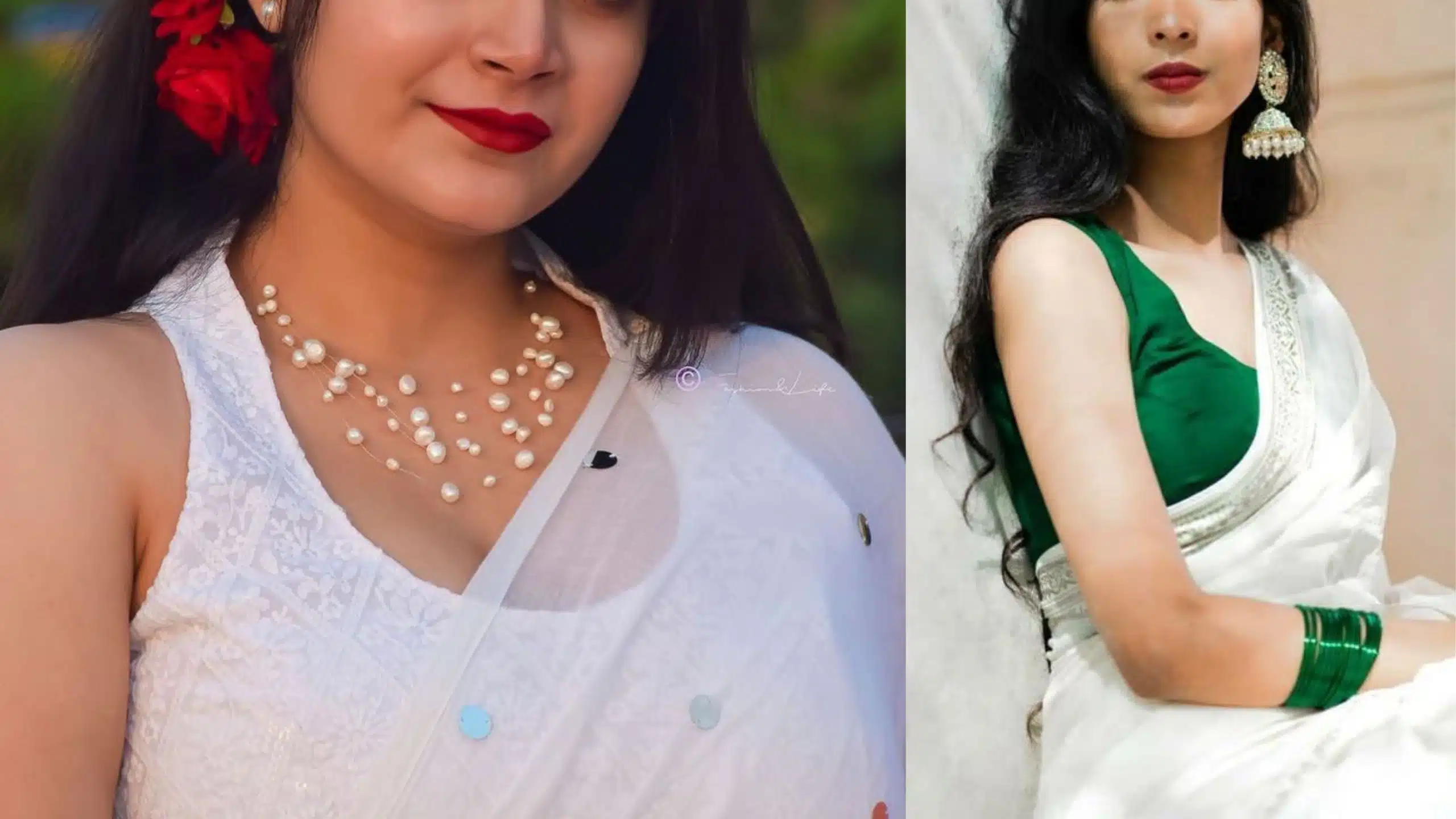 white saree styling tips
