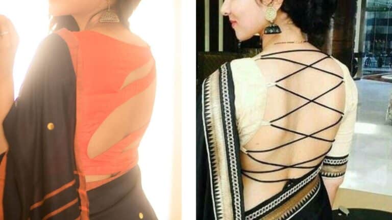 modern blouse back design