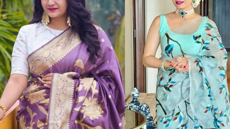 how to style blouse with saree