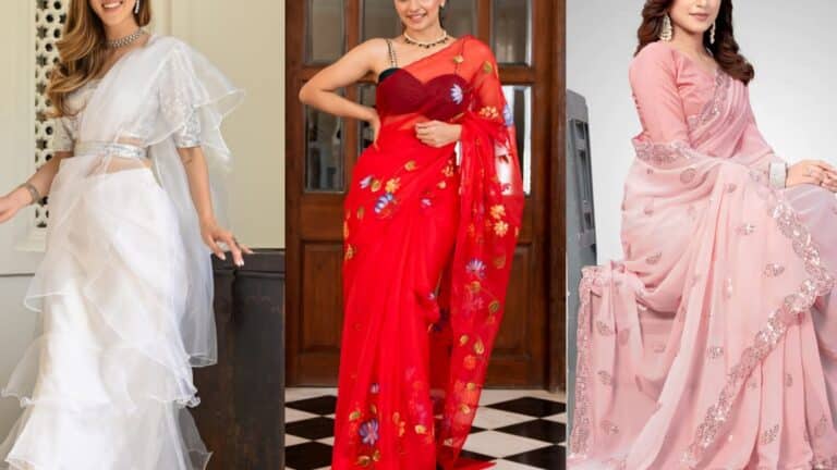 latest trendy festival saree