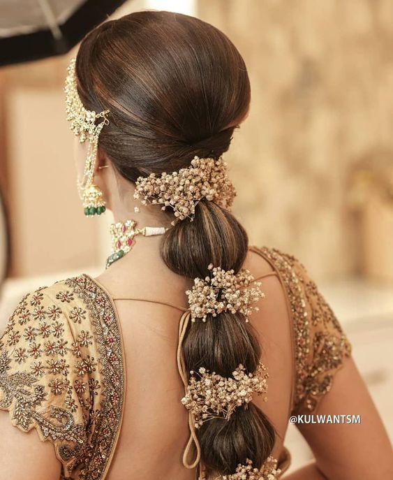 Bridal Floral Bun Hairstyles for Wedding Day - K4 Fashion