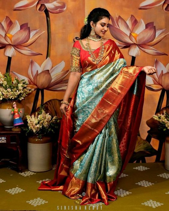 Trendy Kanchipuram Saree For Bride