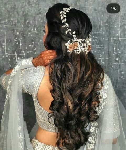 Lovely makeup nd hairstyle  Hairstyles for gowns Evening hairstyles  Indian wedding hairstyles