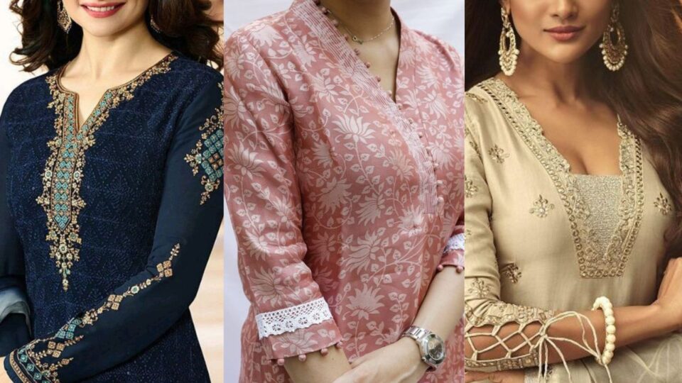Best 12 Buy Multicolor Hand Block Printed Cotton Silk Kurta online at  Theloom – SkillOfKing.Com | Silk kurti designs, Kurta neck design, Kurta  designs women