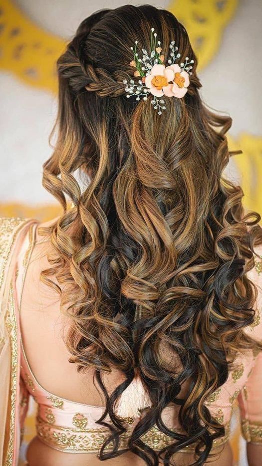 Hairstyle For Reception Twist and Curls - YouTube