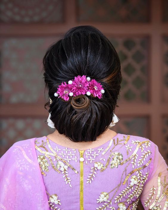 Bun Hairstyles for Saree  Classic Combination Of Saree And Bun  K4 Fashion