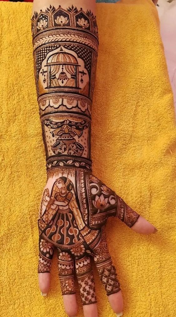 New Dulhan Mehndi design for hand||dulhan mehndi lgana sikhe