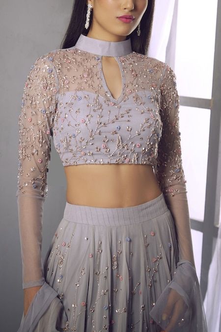50+ Latest Net Blouse Designs For Sarees and Lehengas