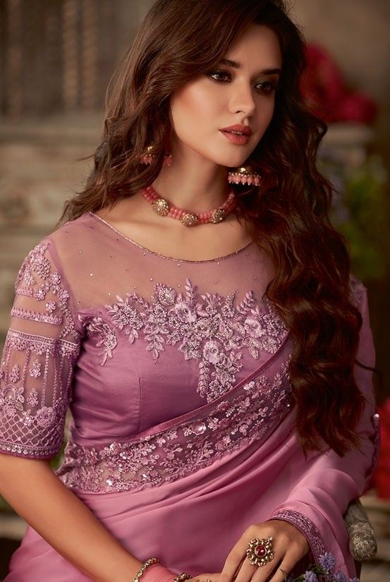 50+ Latest Net Blouse Designs For Sarees and Lehengas