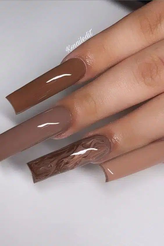 25+ Latest Brown Nail Designs For Spring