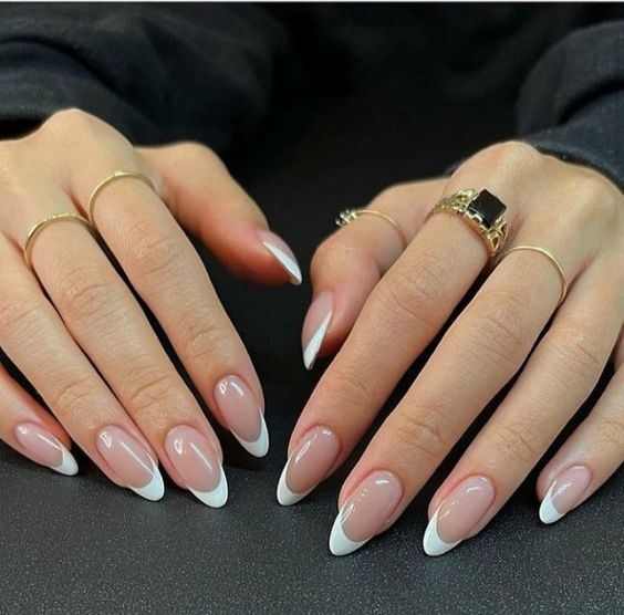 30+ Latest Almond French Tip Nails 2023