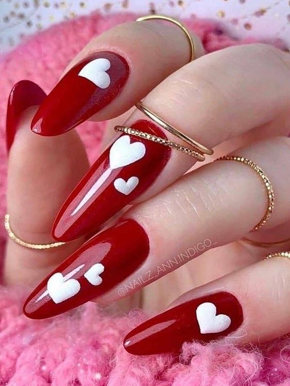 50+ Trendy Heart Nail Designs That Makes Your Finger Pretty