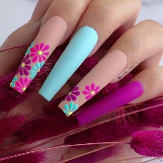 Spring Floral Nails