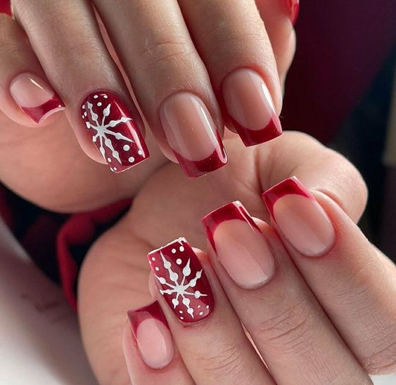 60+ Trendy Snowflake Nail Designs To Feel Cool Cool