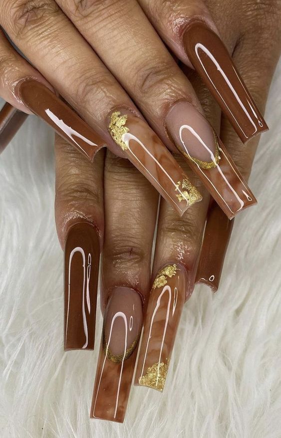 25+ Latest Brown Nail Designs For Spring