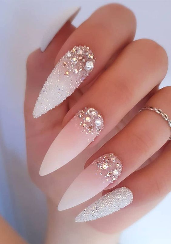 30+ Bridal Nail Ideas You Must Try In Your Weddings