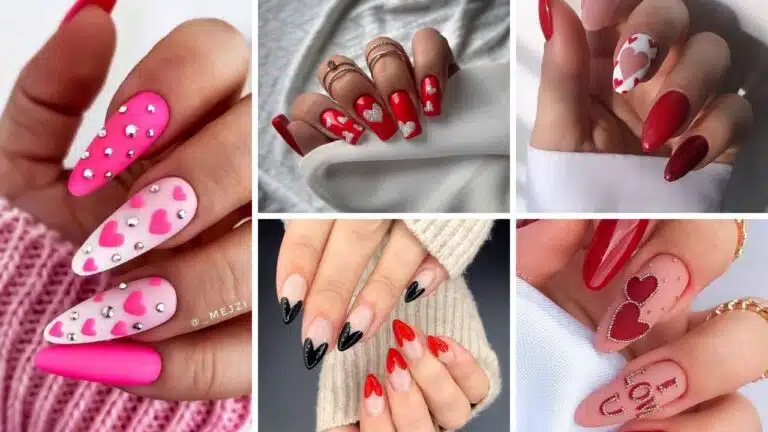 50+ Trendy Heart Nail Designs That Makes Your Finger Pretty 2024