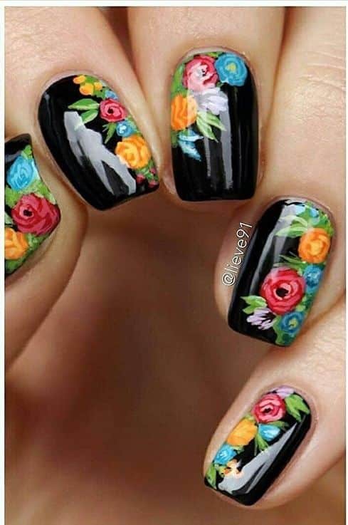 Spring Floral Nails