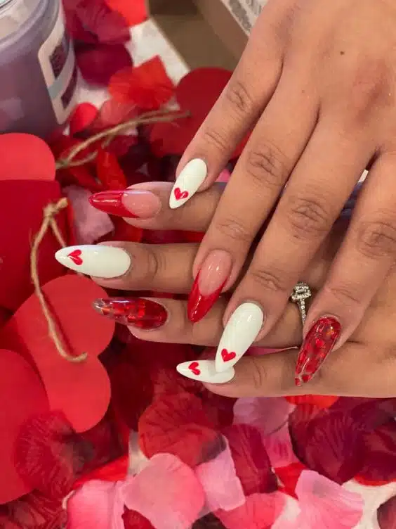 50+ Trendy Heart Nail Designs That Makes Your Finger Pretty