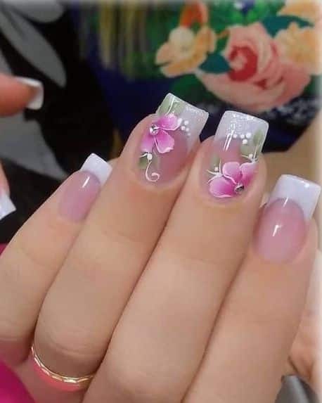 Spring Floral Nails