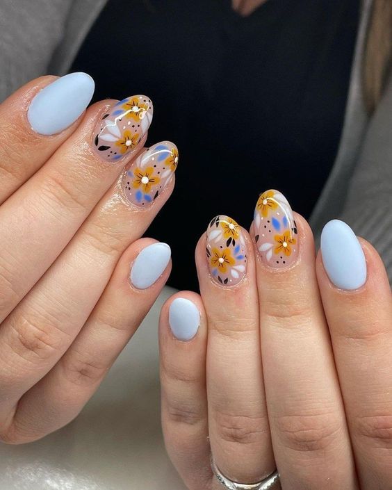 Spring Floral Nails