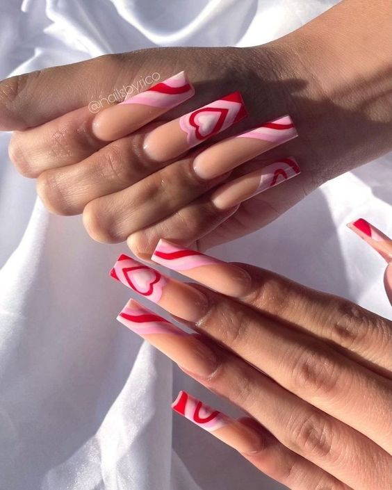 50+ Trendy Heart Nail Designs That Makes Your Finger Pretty