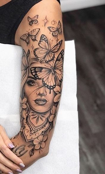 Top more than 82 female butterfly tattoo arm sleeve latest  thtantai2