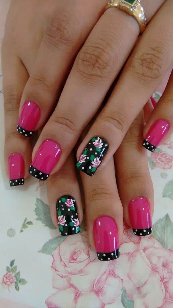 Spring Floral Nails