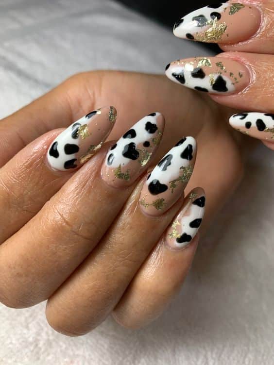 30+ Creative Cow Print Nails Design 2023