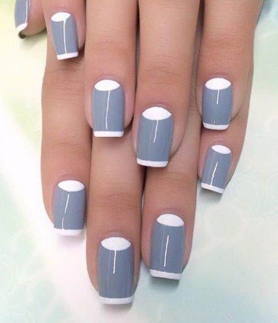 24+ Cutest Half Moon Nail Design 2023