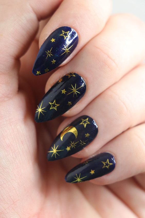 33+ Magical Star Nail Designs 2023