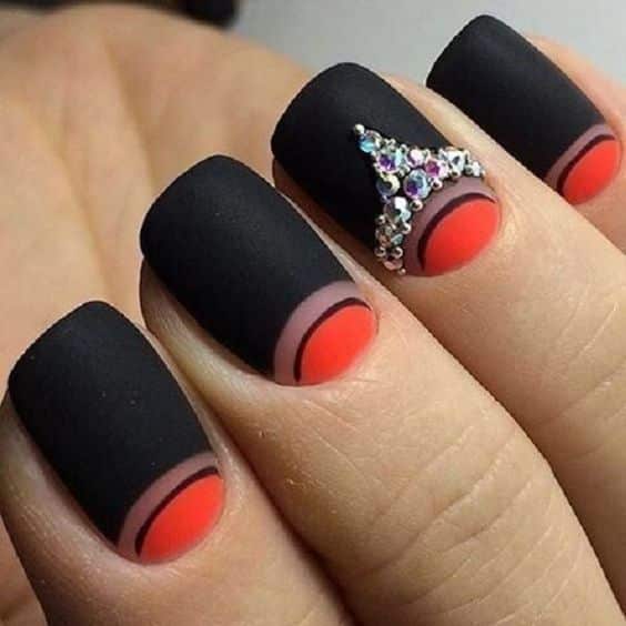 24+ Cutest Half Moon Nail Design 2023