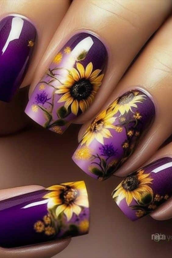 60+ Sunflower Nail Designs You Must Try For This Year 2023