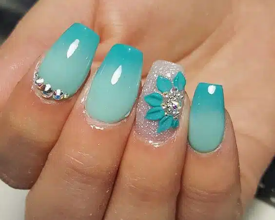 24+ Turquoise Nail Designs For A fresh Look