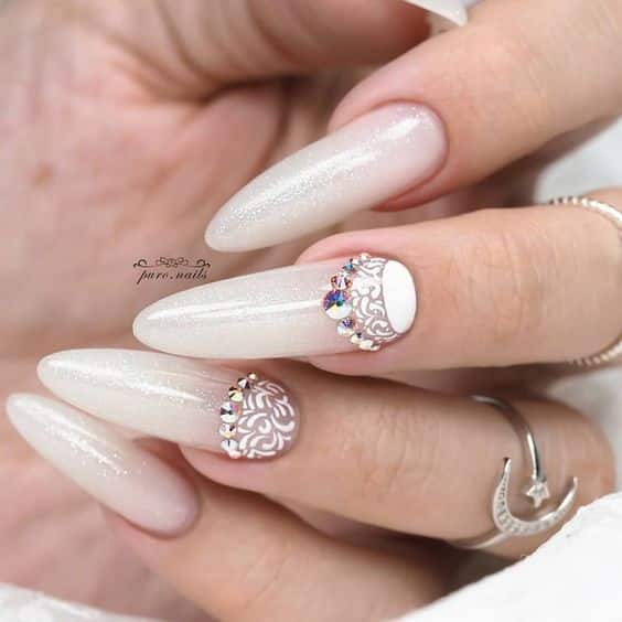 24+ Cutest Half Moon Nail Design 2023