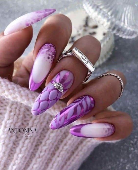 21+ Light Purple Nail Designs 2023