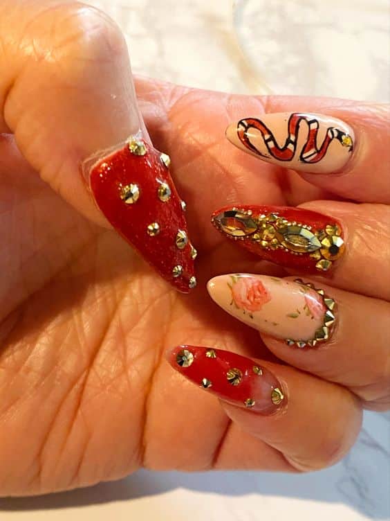 60+ Trendy Snake Nail Design 2023