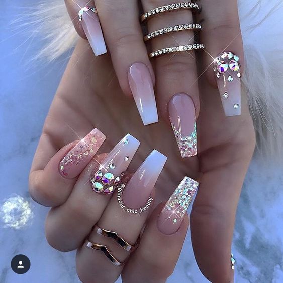 24+ Diamond Nail Designs For Glamorous Manicure