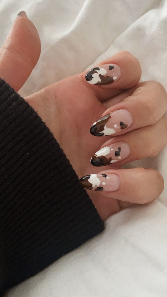 30+ Creative Cow Print Nails Design 2023