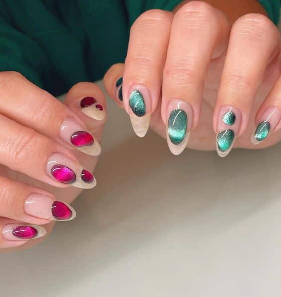 30+ Cute Cat Eye Nail Designs 2023