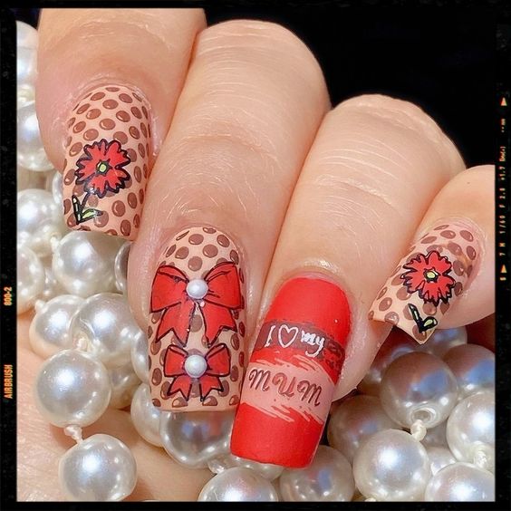 60+ Amazing Mother Day Nail Design 2023