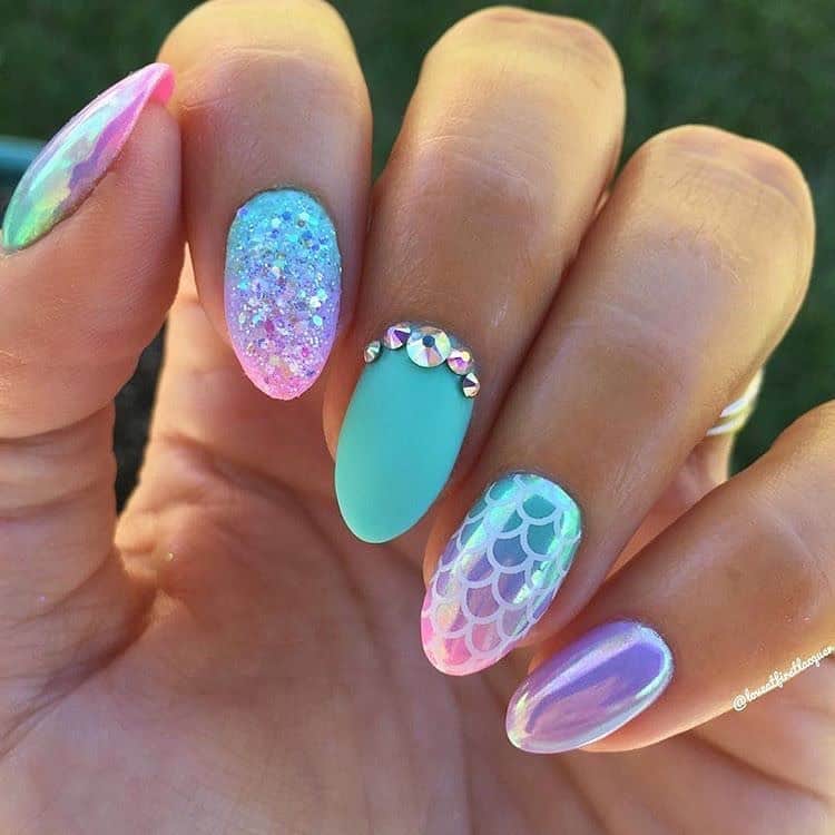 21+ Stunning Mermaid Nail Designs 2023