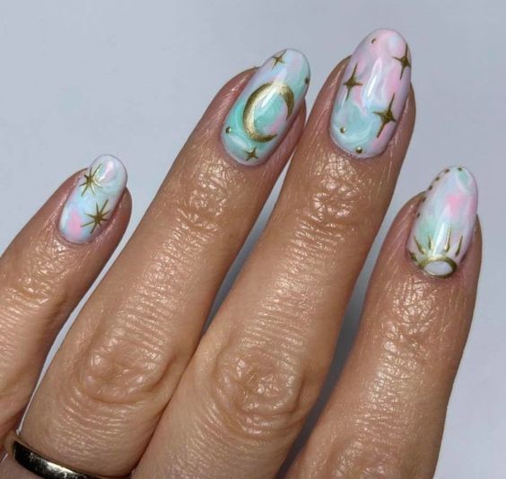 33+ Magical Star Nail Designs 2023