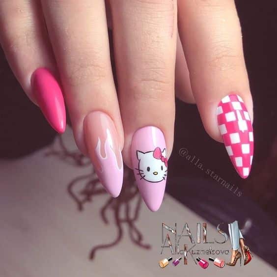 40+ Superb Hello Kitty Nail Design 2023