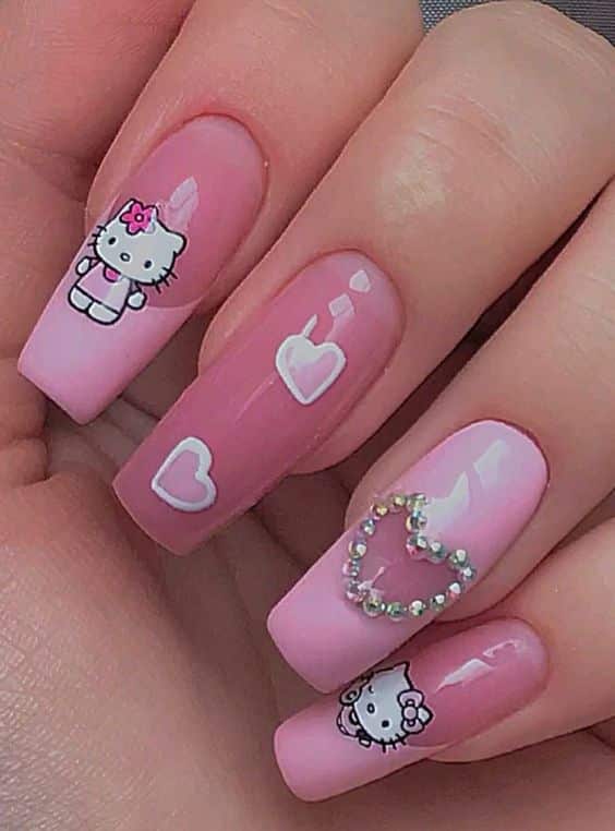 40+ Superb Hello Kitty Nail Design 2023