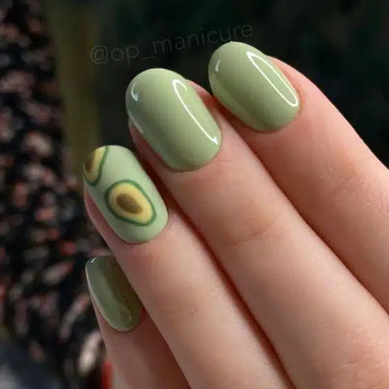 50+ Outstanding Olive Green Nail Designs 2023