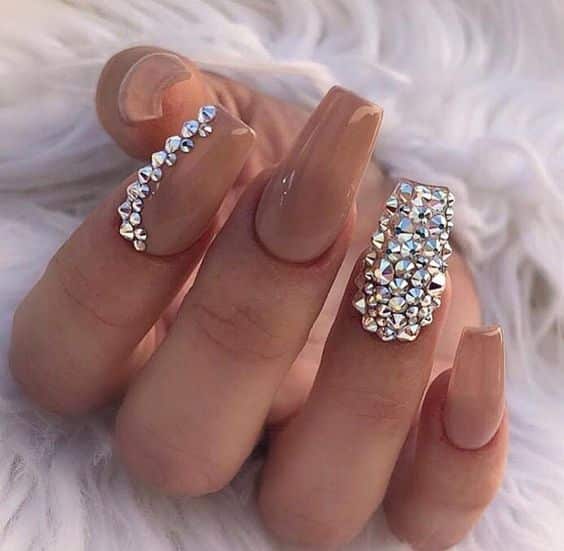 24+ Diamond Nail Designs For Glamorous Manicure