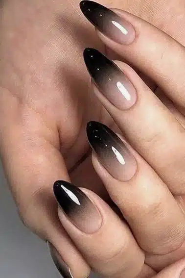 48+ Stunning Black Ombre Nail Designs 2023