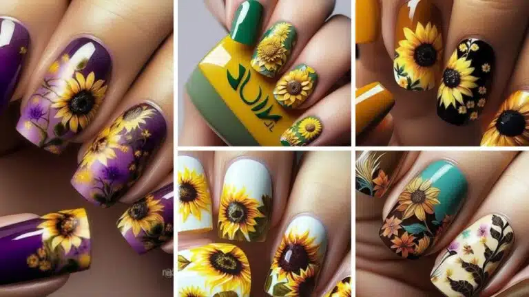 60+ Sunflower Nail Designs You Must Try For This Year 2024